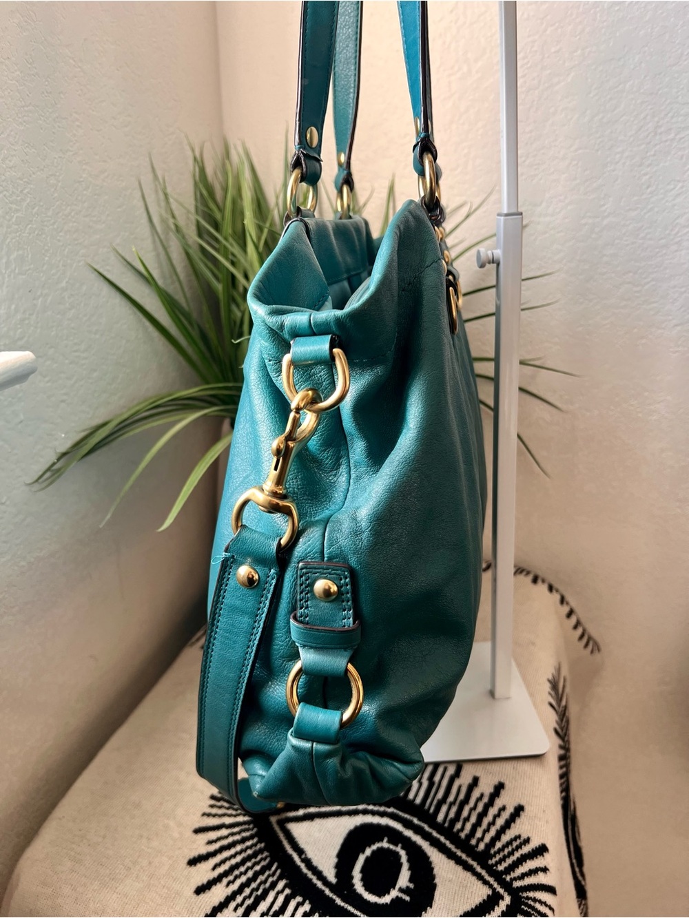 COACH Ashley Leather Caryall Satchel E1176-F15518 - Picture 3 of 13